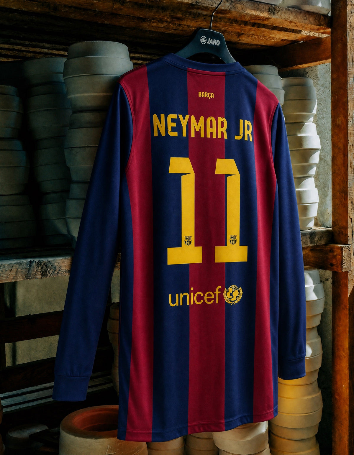 Trøje Neymar Barcelona hjemme langærmet 2014/15