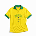Maglia Brasile home 1958 gialla vista frontale