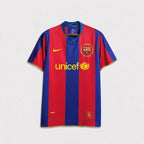 Maglia Barcellona 2007/08 Home 50 anniversario Camp Nou vista frontale
