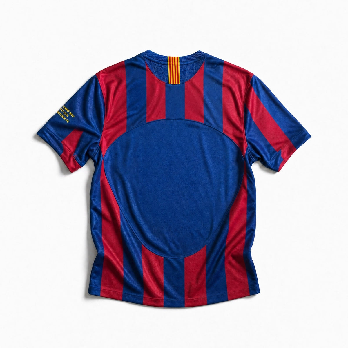 ettaglio patch Champions League su manica maglia Barcellona 2005/06
