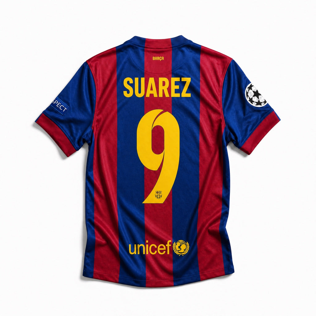 Maglia Barcellona home finale Champions 2014/15 numero 9 vista posteriore