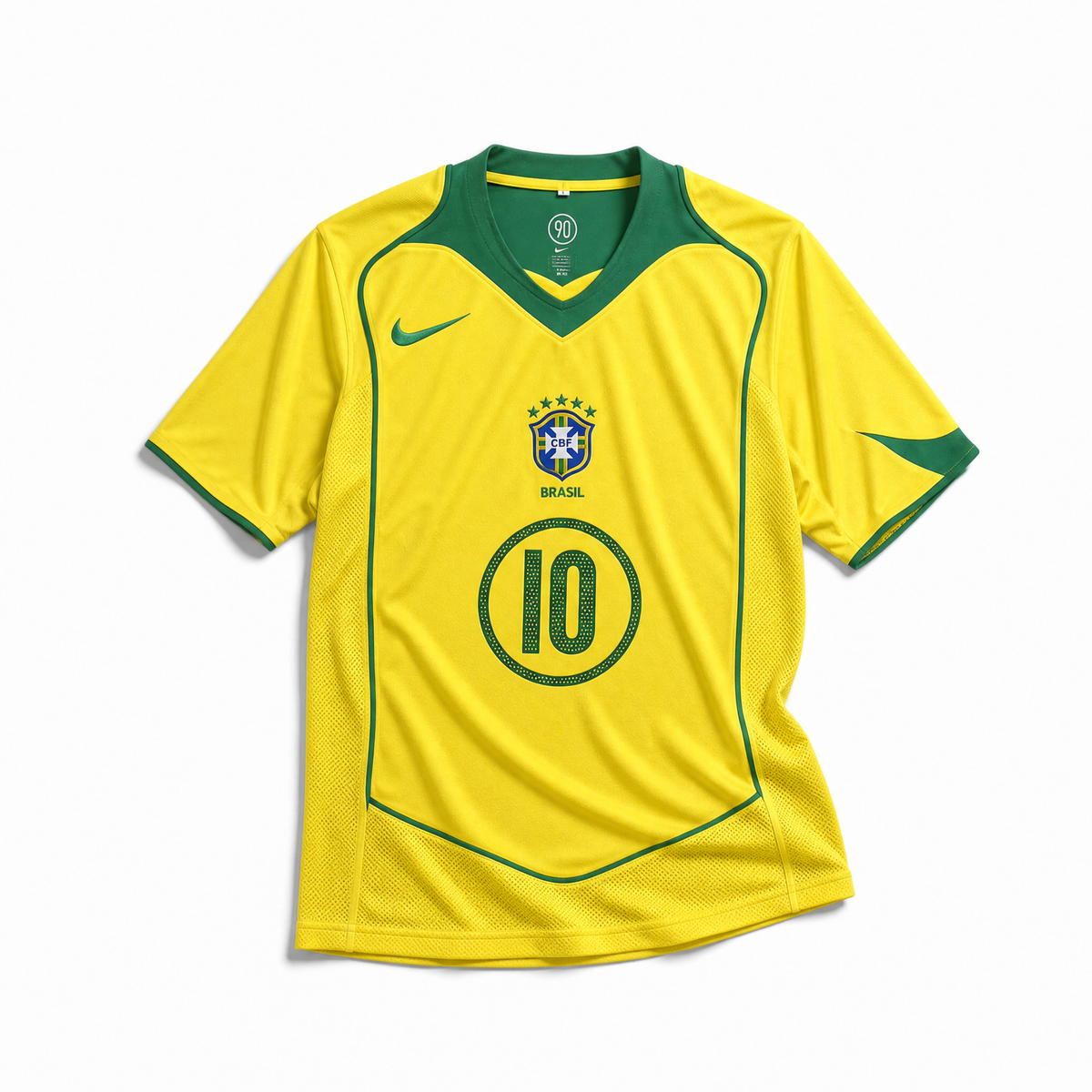Maglia Brasile 2004 Home vista frontale con stemma nazionale