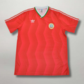 Maglia Bulgaria Away 1986 rossa Adidas con dettagli bianchi e verdi