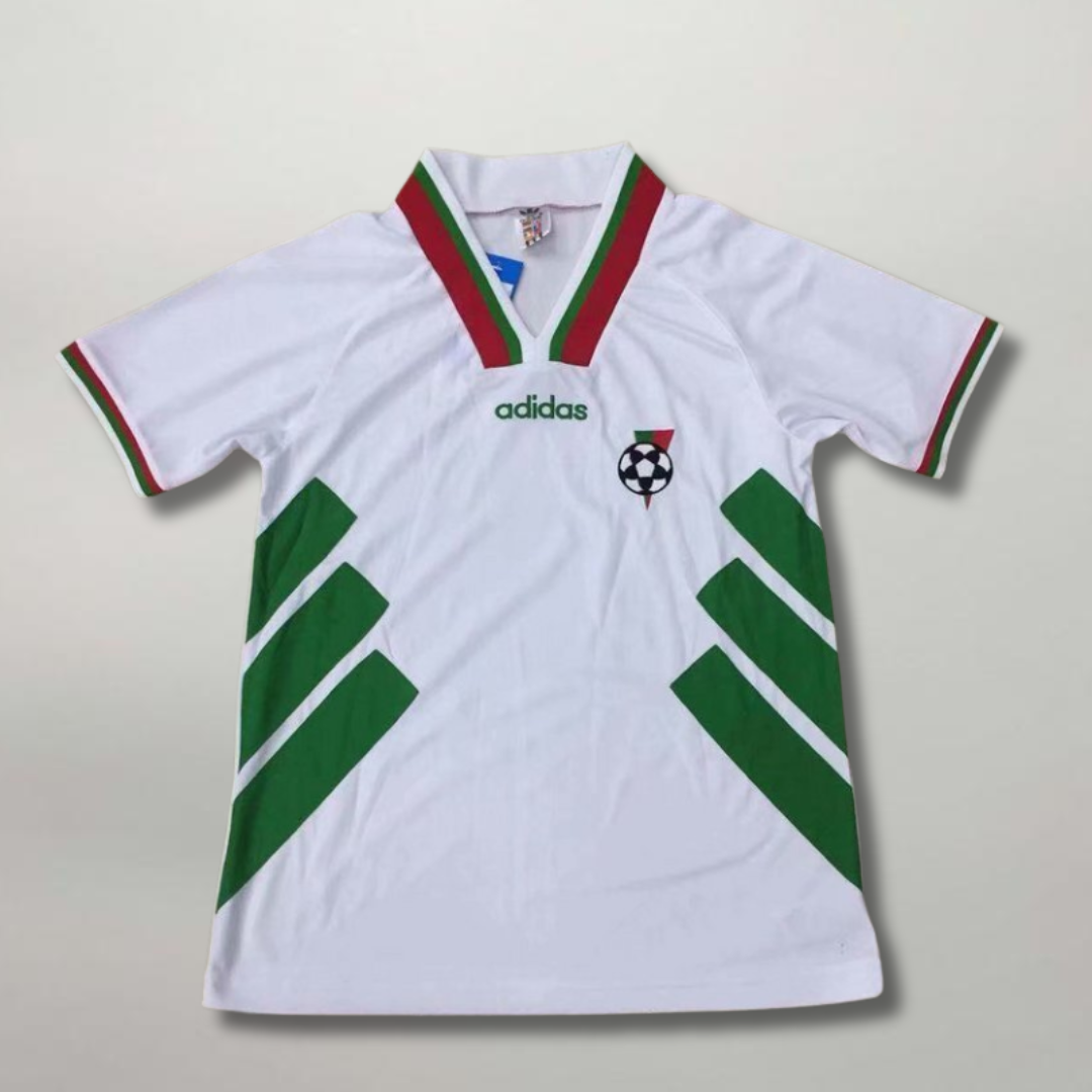 Maglia Bulgaria Home 1994 bianca Adidas con dettagli rossi e verdi