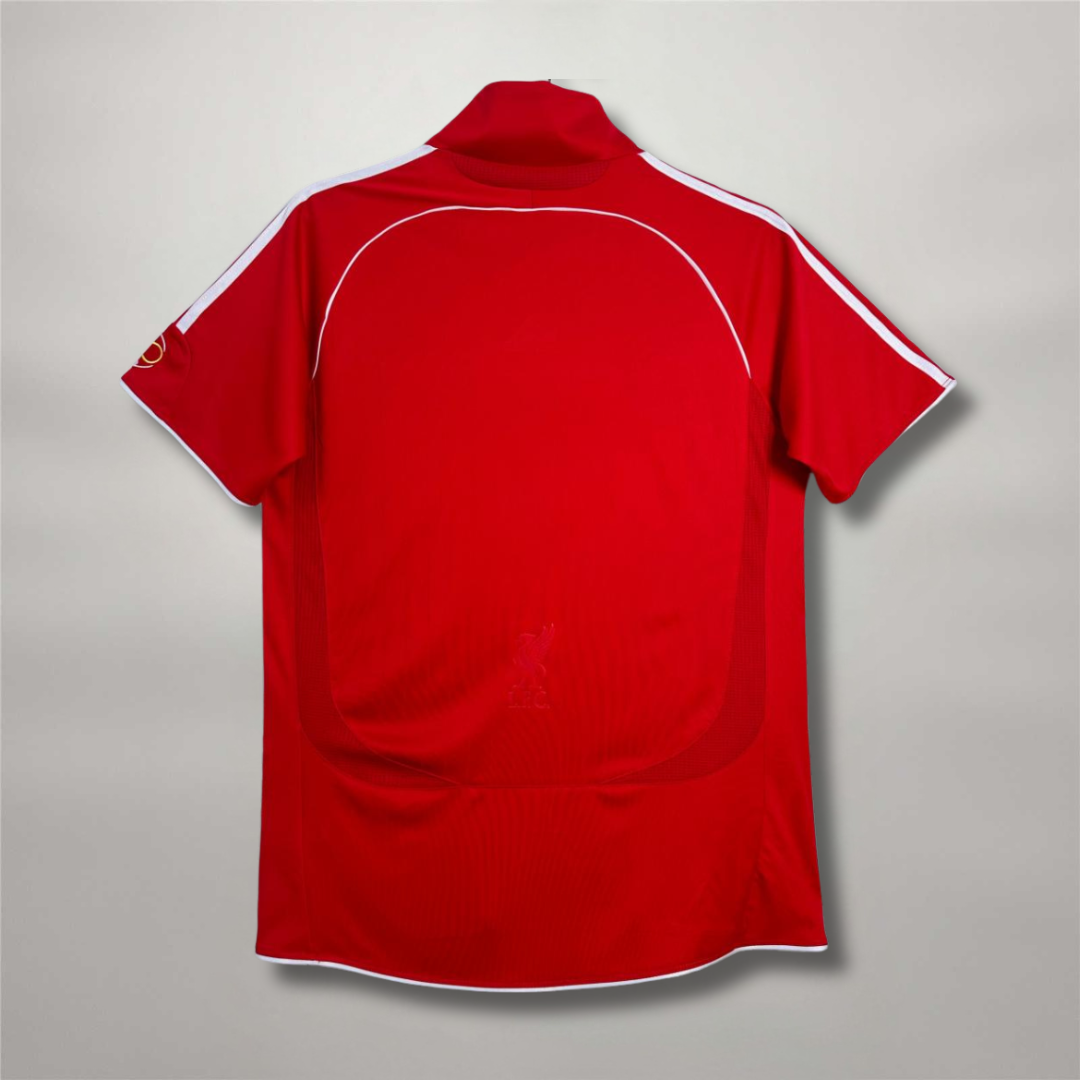 Maglia Liverpool 2007 retro vista posteriore design rosso classico