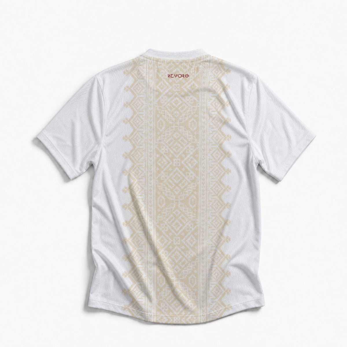 Maglia Away Marocco 2026 World Cup vista posteriore con design bianco elegante.