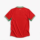 Maglia Home Marocco 2026 World Cup colore rosso con dettagli verdi vista posteriore.