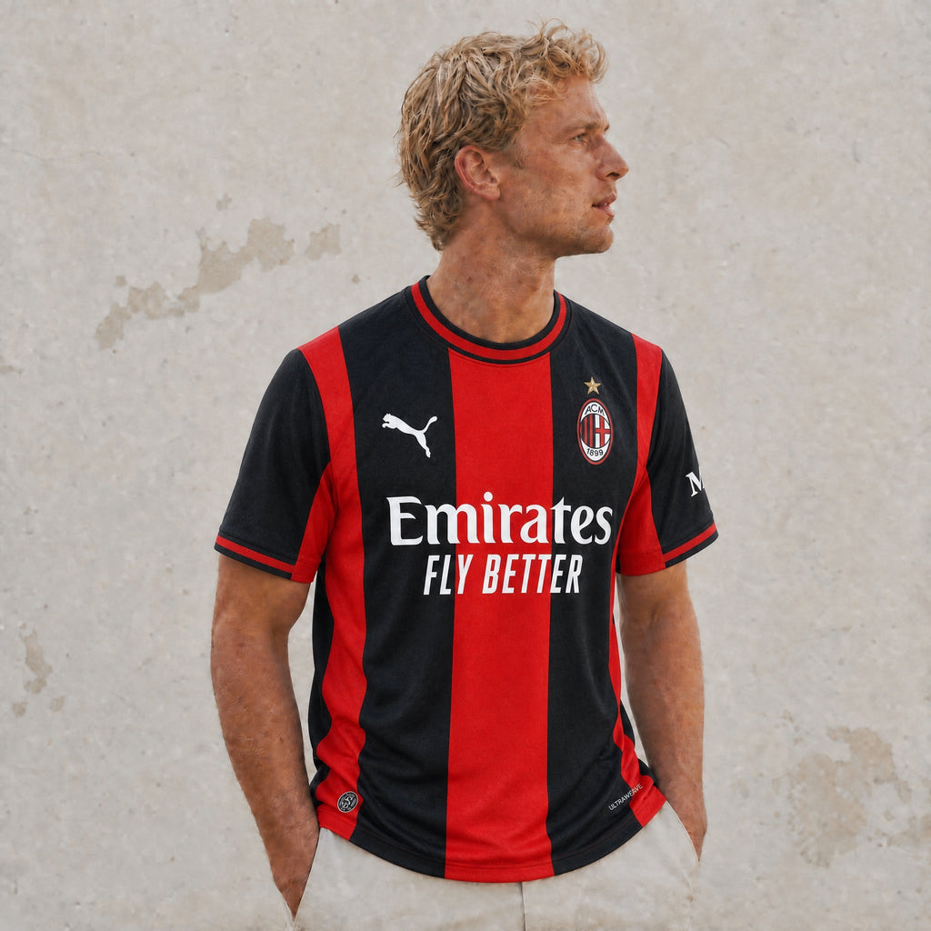 Dettaglio manica maglia home Milan 2026/27