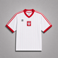 Maglia Polonia Home 1982 World Cup rossa dettagli bianchi vista frontale