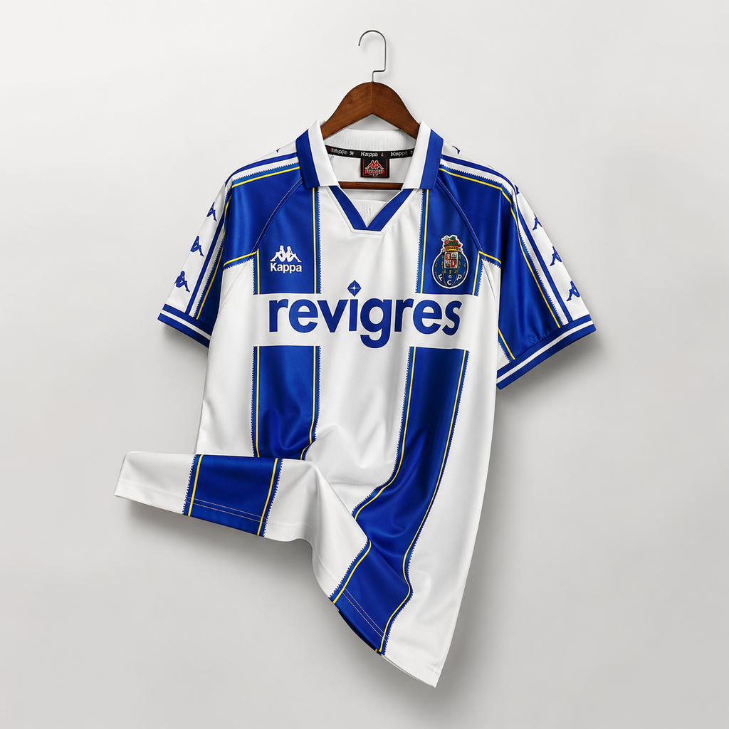 Dettaglio frontale Porto jersey home 1997/99 stile rétro anni 90