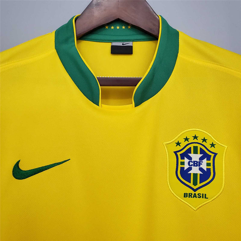 Tessuto maglia Brasile 2006 giallo canarinho