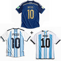 Maillot Messi Argentine extérieur Finale de la Coupe du monde 2014 + Maillot Messi Argentine domicile 2022 Vainqueurs de la Coupe du monde + Maillot Messi Argentine domicile Coupe du monde 2026