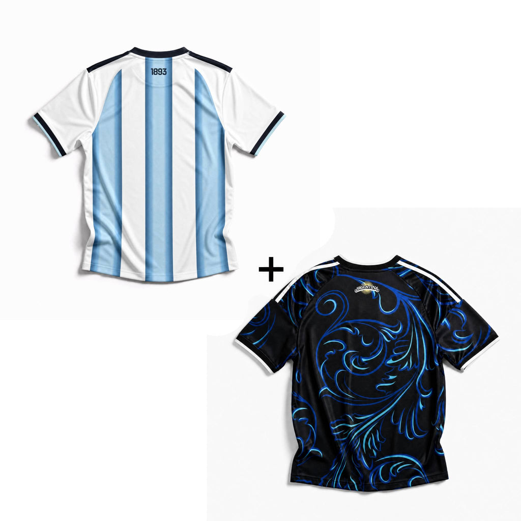 Camiseta local de Argentina del Mundial 2026 + Camiseta visitante de Argentina del Mundial 2026
