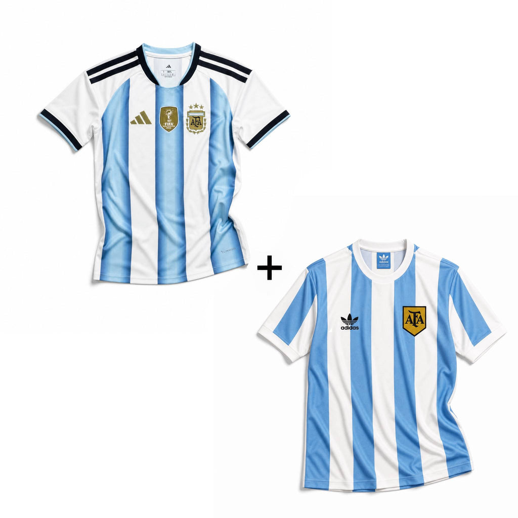 Maillot de l’Argentine domicile 1978 Victoire en Coupe du monde + Maillot de l’Argentine domicile Coupe du monde 2026