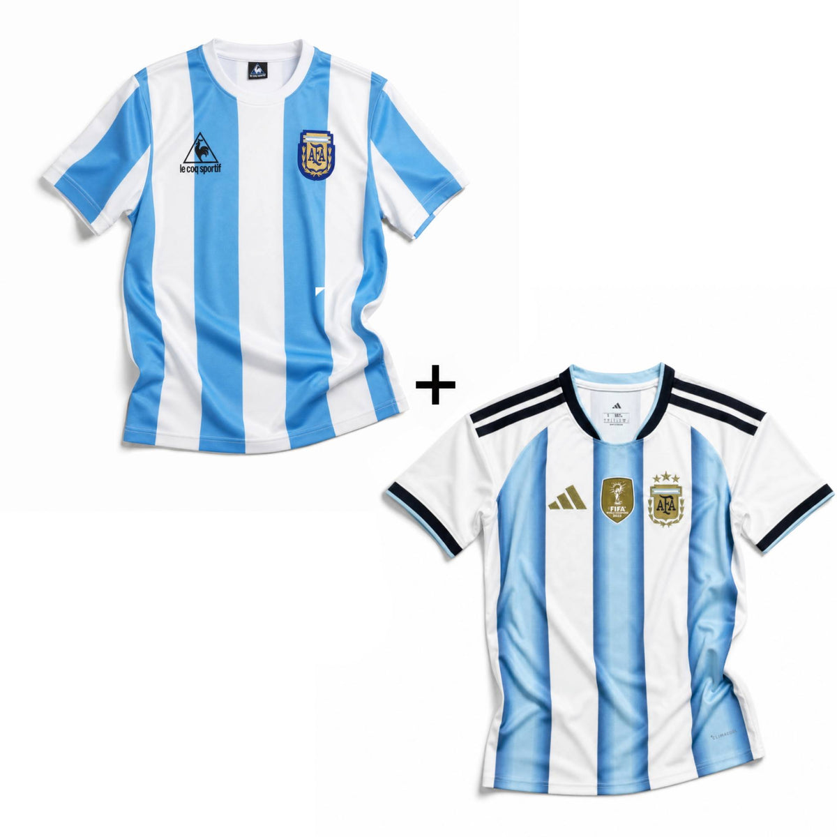 Maradona Argentina Trøje Hjemme 1986 VM-sejr + Messi Argentina Trøje Hjemme 2026 World Cup