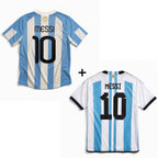 Maillot Messi Argentine domicile 2010 + Maillot Messi Argentine domicile 2022 Vainqueurs de la Coupe du monde