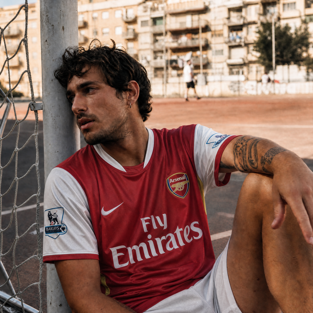 Maillot domicile rouge d’Arsenal 2006/07