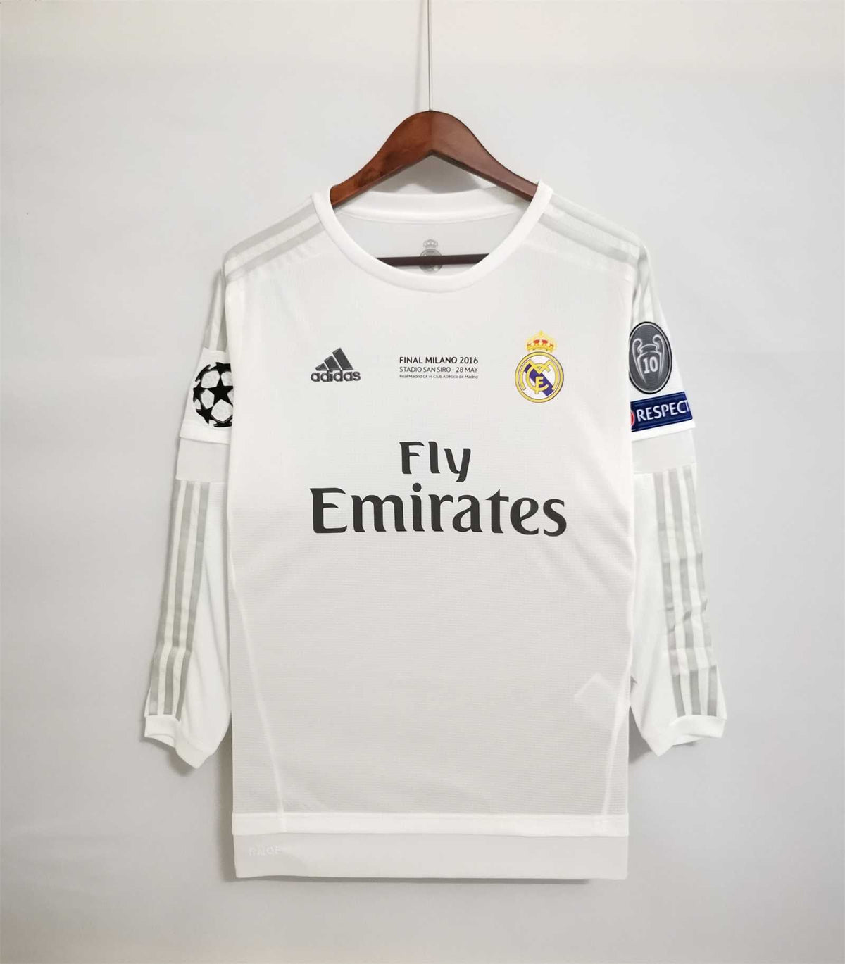 Real Madrid Trøje Hjemme Hvid Langærmet 2015/16