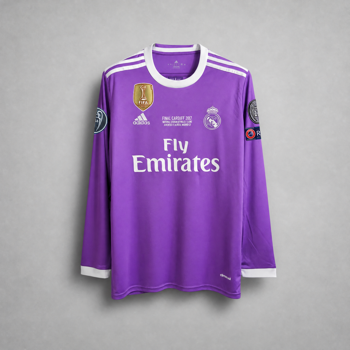 Camiseta Cristiano Ronaldo CR7 Real Madrid Visitante Manga larga 2017