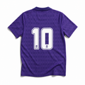 Retro maglia viola Fiorentina 1989/90 Baggio numero 10 bianco con font d'epoca.