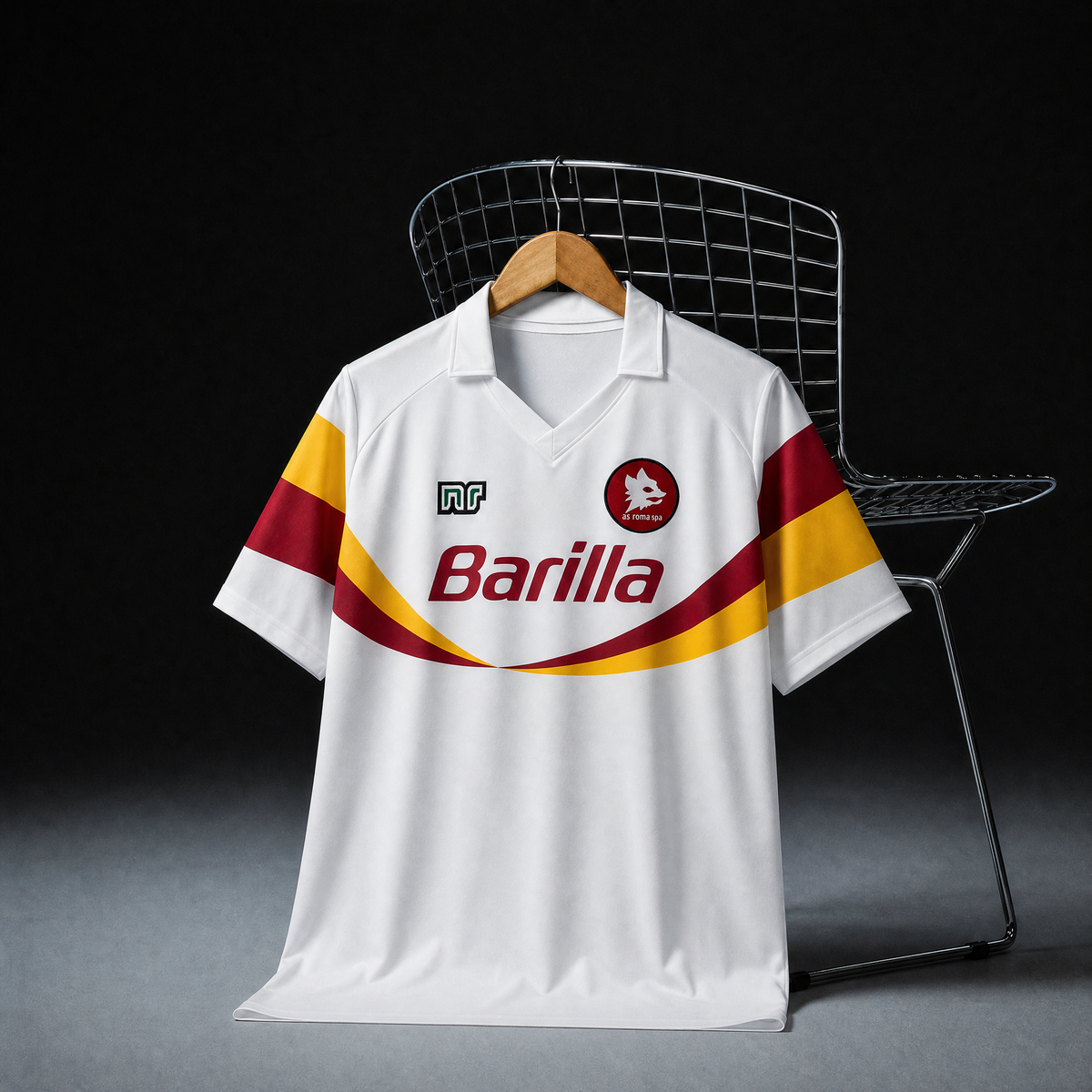 Roma Trøje Away White 1990/91