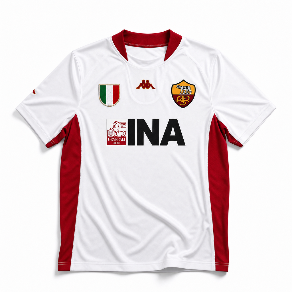 Roma Maglia Away White 2001/02