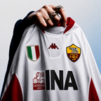 Roma Camiseta Visitante Blanca 2001/02
