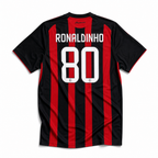 Maglia Milan Home 2008/09 Ronaldinho numero 80 retro rossonero