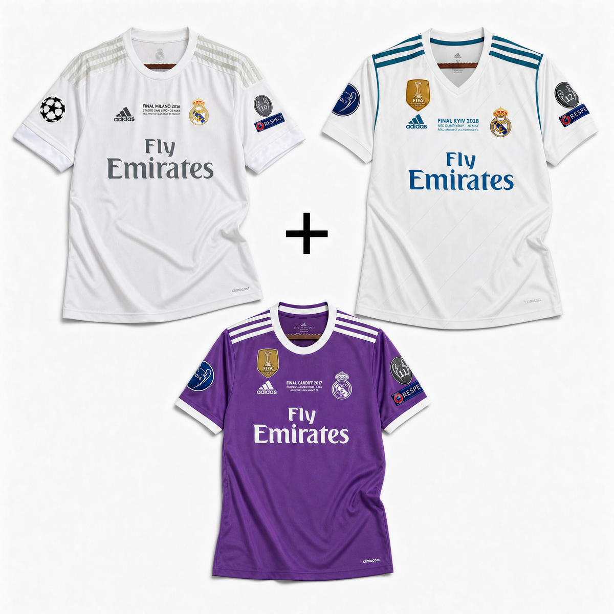 Real Madrid 2016 + Real Madrid 2017 + Real Madrid 2018